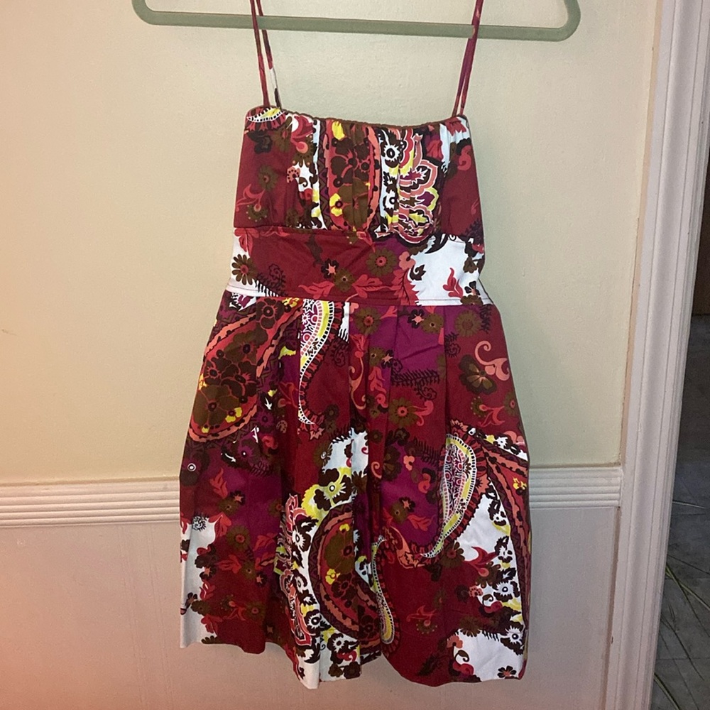 Juniors Dress Cotton Blend Size Medium Back Bow